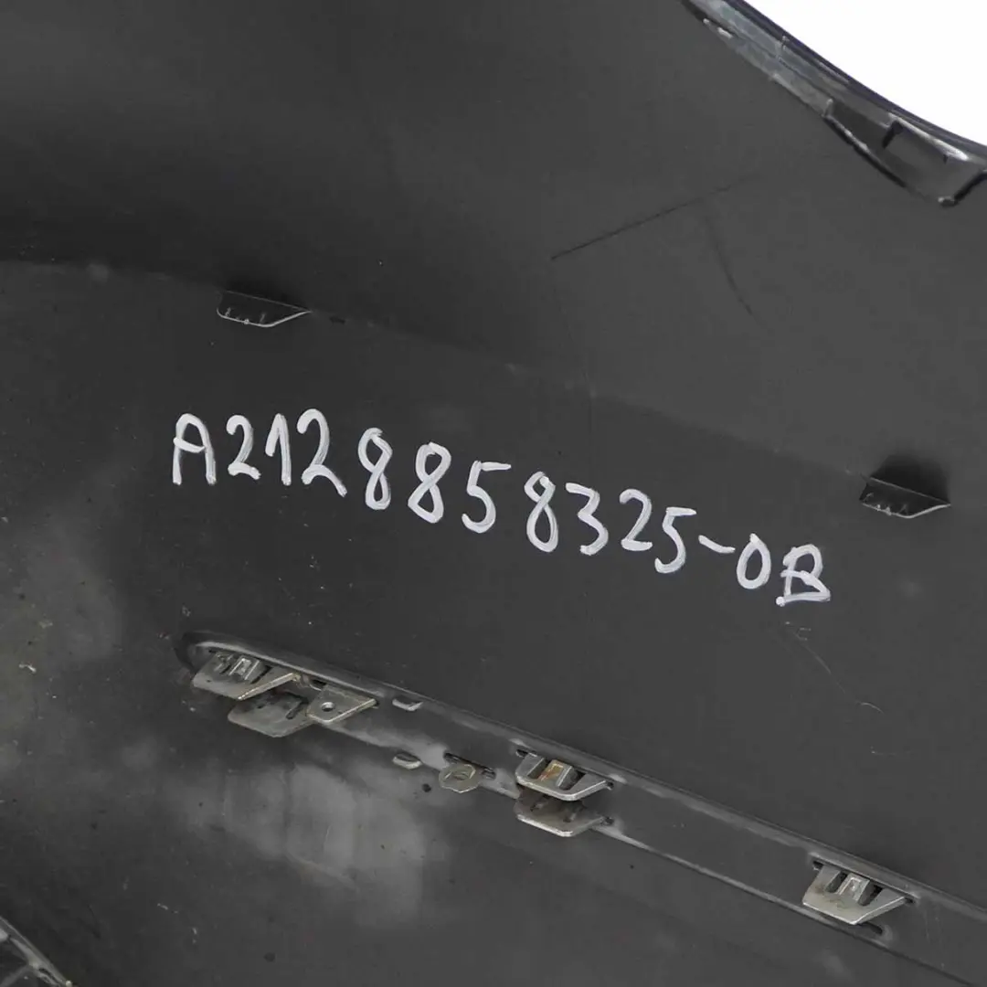 Bumper Saloon Trim Panel Cover Obsidian Black - 197 to Mercedes W212 Rear with Part number A2128858325 Mercedes W212 Rear Bumper Saloon Trim Panel Cover Obsidian Black - 197 - SKU A2128858325-OB - Part number A2128858325