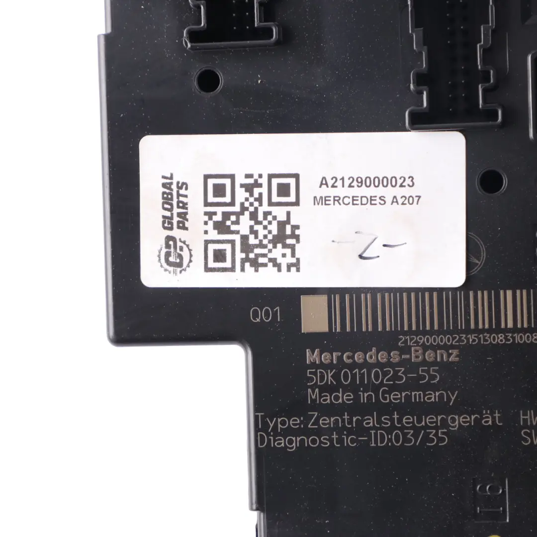 Fuse Box Relay Rear SAM Control Unit Module to Mercedes A207 with Part number A2129000023 Mercedes A207 Fuse Box Relay Rear SAM Control Unit Module - SKU A2129000023 - Part number A2129000023