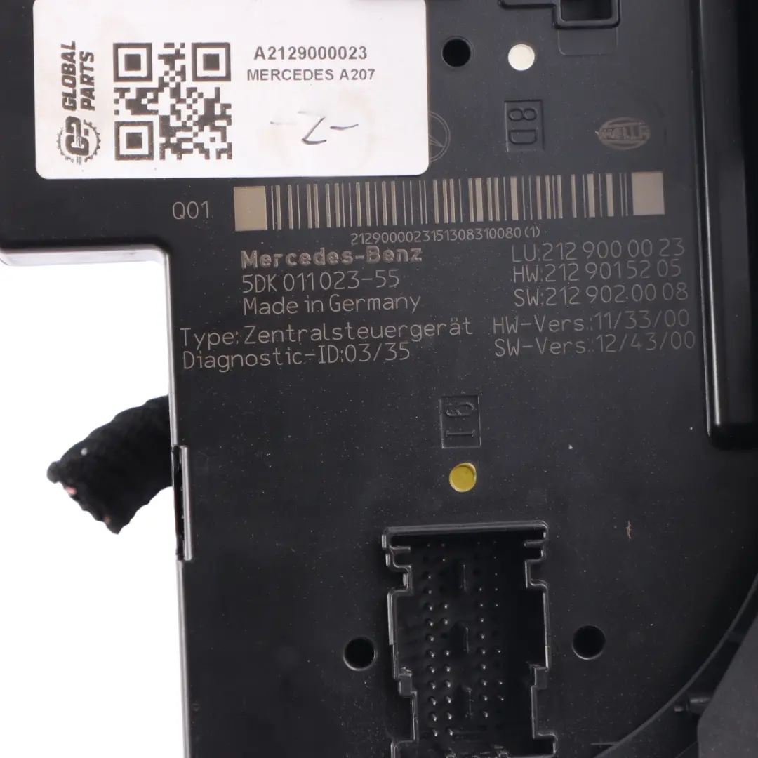 Fuse Box Relay Rear SAM Control Unit Module to Mercedes A207 with Part number A2129000023 Mercedes A207 Fuse Box Relay Rear SAM Control Unit Module - SKU A2129000023 - Part number A2129000023