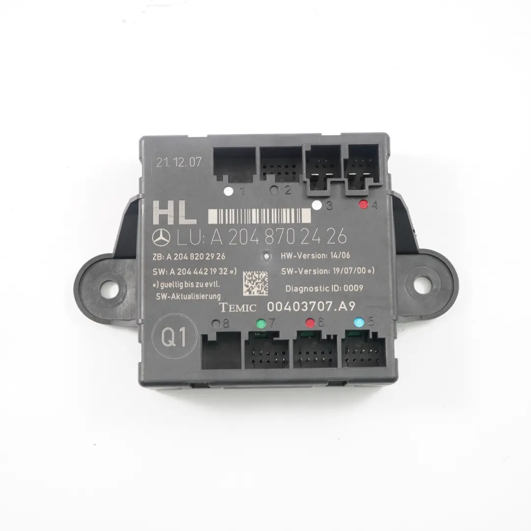  Gateway Unidad De Control Mercedes W204 W212 Modulo ECU VST - SKU A2129001227 - Número de pieza A2129001227