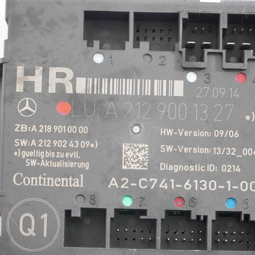 Module Porte Mercedes W204 W212 Module D'unité Contrôle Arrière pour à propos du numéro de pièce A2129001327 Module Porte Mercedes W204 W212 Module D'unité Contrôle Arrière - SKU A2129001327 - Numéro de pièce A2129001327