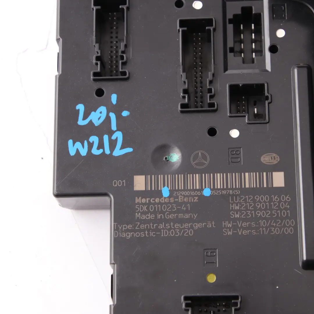 Caja Fusibles Trasera Relé Unidad Control SAM para Mercedes S212 con número de pieza A2129001606 Mercedes S212 Caja Fusibles Trasera Relé Unidad Control SAM - SKU A2129001606 - Número de pieza A2129001606