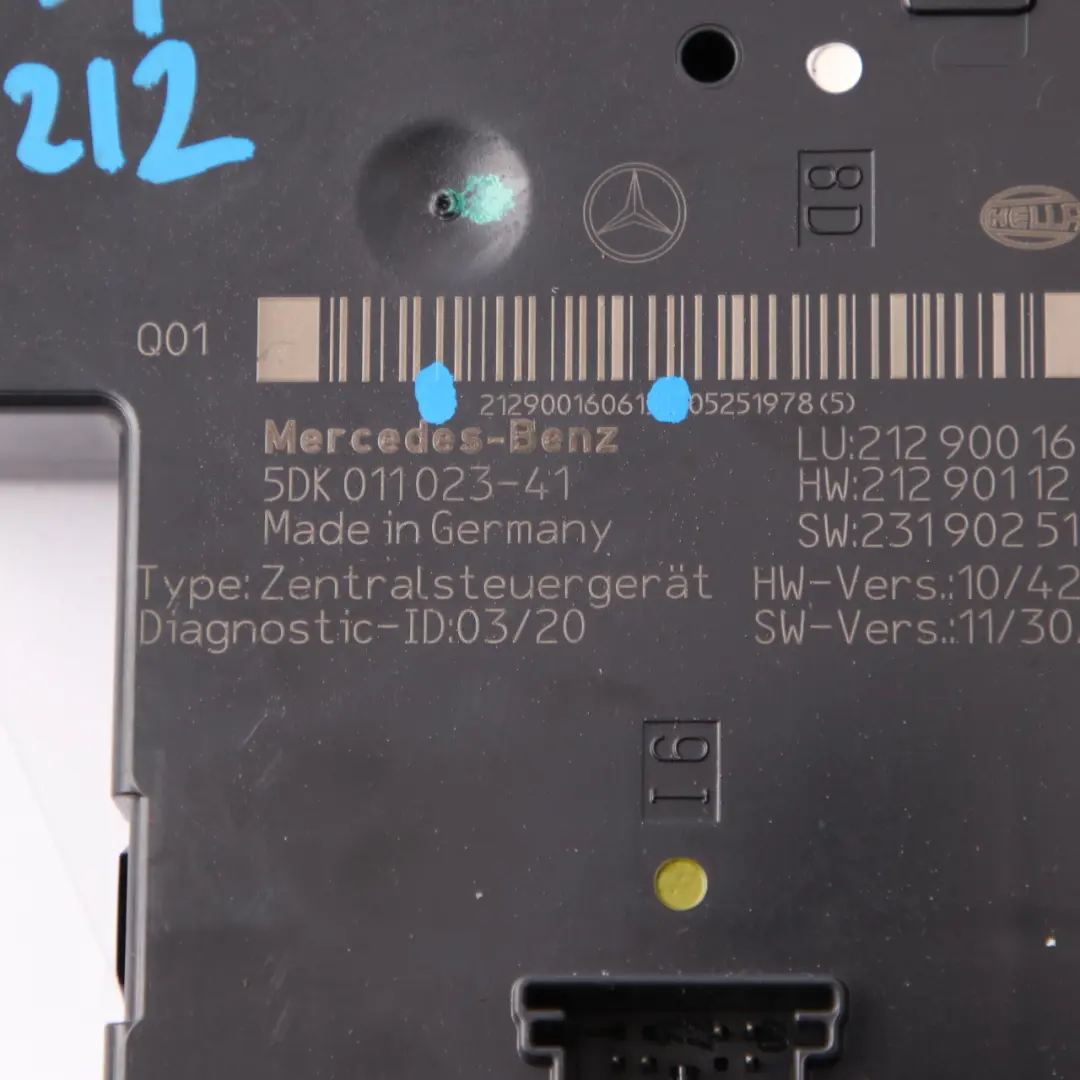 Mercedes S212 Fuse Box Rear Relay Control Unit Electric Module SAM - SKU A2129001606 - Part number A2129001606
