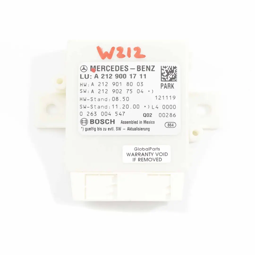 PDC Parkabstandsregelung Modul Sensor für Mercedes W212 mit Teilenummer A2129001711 Mercedes W212 PDC Parkabstandsregelung Modul Sensor - SKU A2129001711 - Teilenummer A2129001711