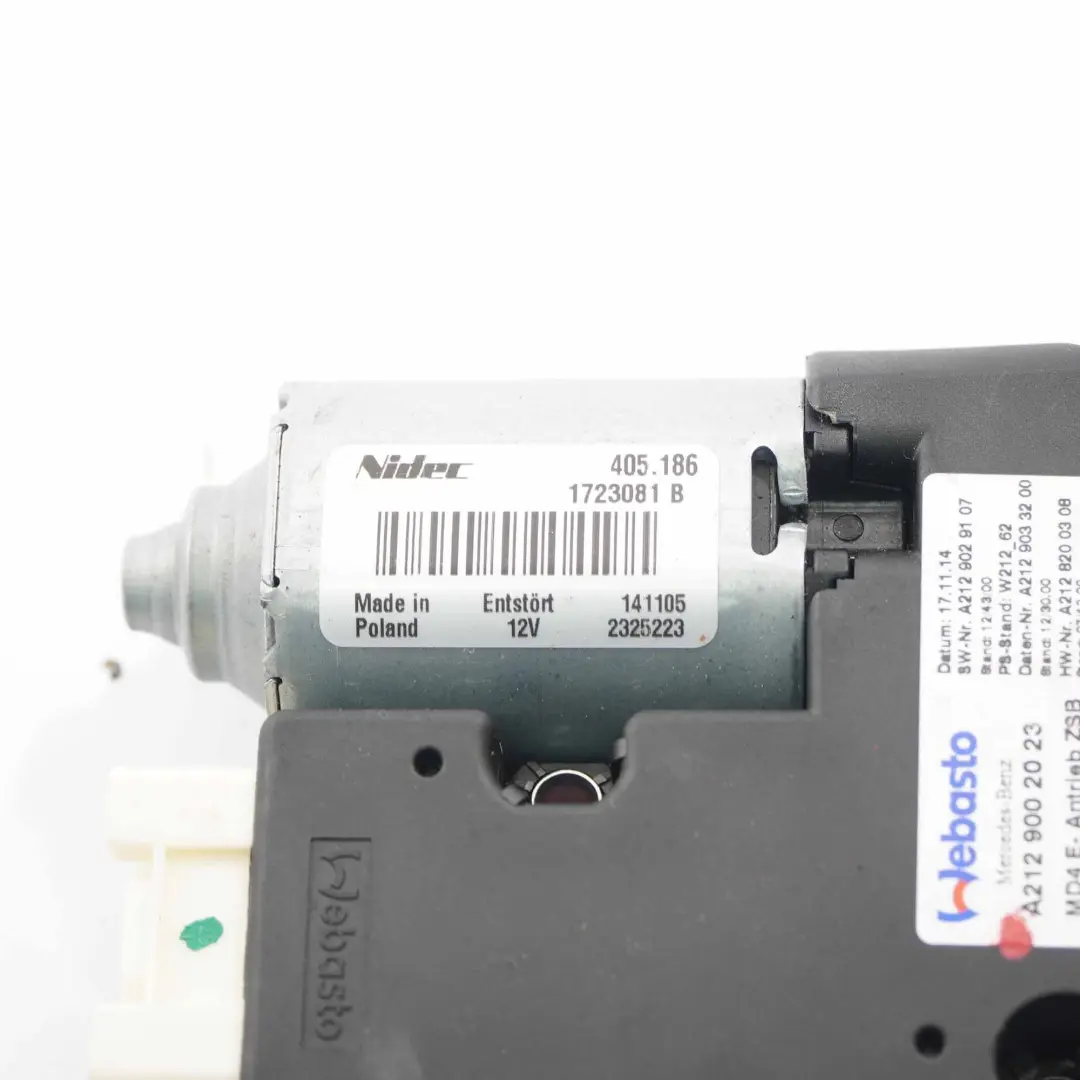 Moteur toit ouvrant Mercedes W212 Unité moteur toit ouvrant pour à propos du numéro de pièce A2129002023 Moteur toit ouvrant Mercedes W212 Unité moteur toit ouvrant - SKU A2129002023 - Numéro de pièce A2129002023