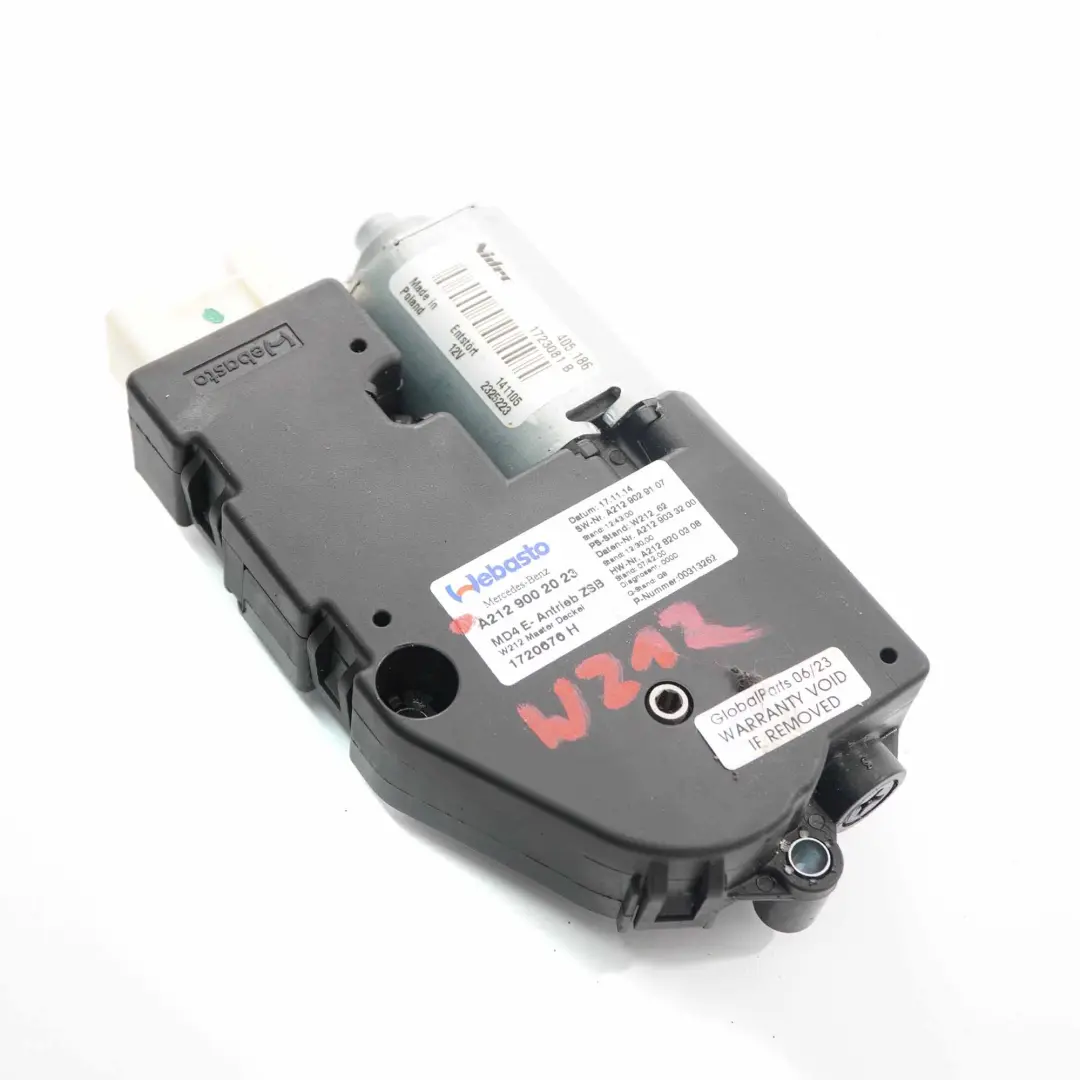  Sunroof Drive Mercedes W212 Sun Roof Motor Actuator Unit - SKU A2129002023 - Part number A2129002023