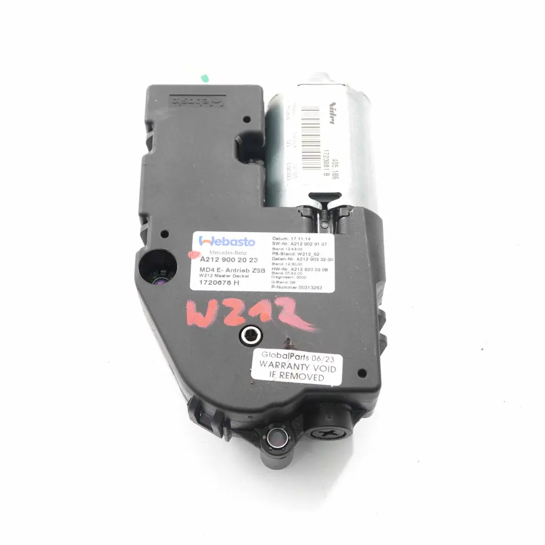  Sunroof Drive Mercedes W212 Sun Roof Motor Actuator Unit - SKU A2129002023 - Part number A2129002023