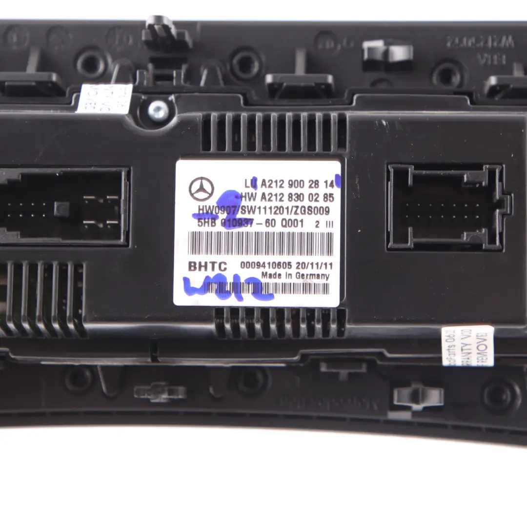 Conditioning Panel Automatic Heater A/C Control to Mercedes W212 Air with Part number A2129002814 Mercedes W212 Air Conditioning Panel Automatic Heater A/C Control - SKU A2129002814-2 - Part number A2129002814