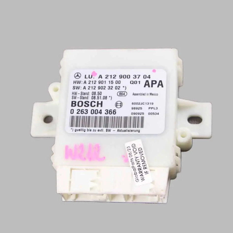 PDC Parcheggio Distanza Unità Controllo Modulo Sensore per Mercedes W212 con numero di parte A2129003704 Mercedes W212 PDC Parcheggio Distanza Unità Controllo Modulo Sensore - SKU A2129003704 - Numero di parte A2129003704