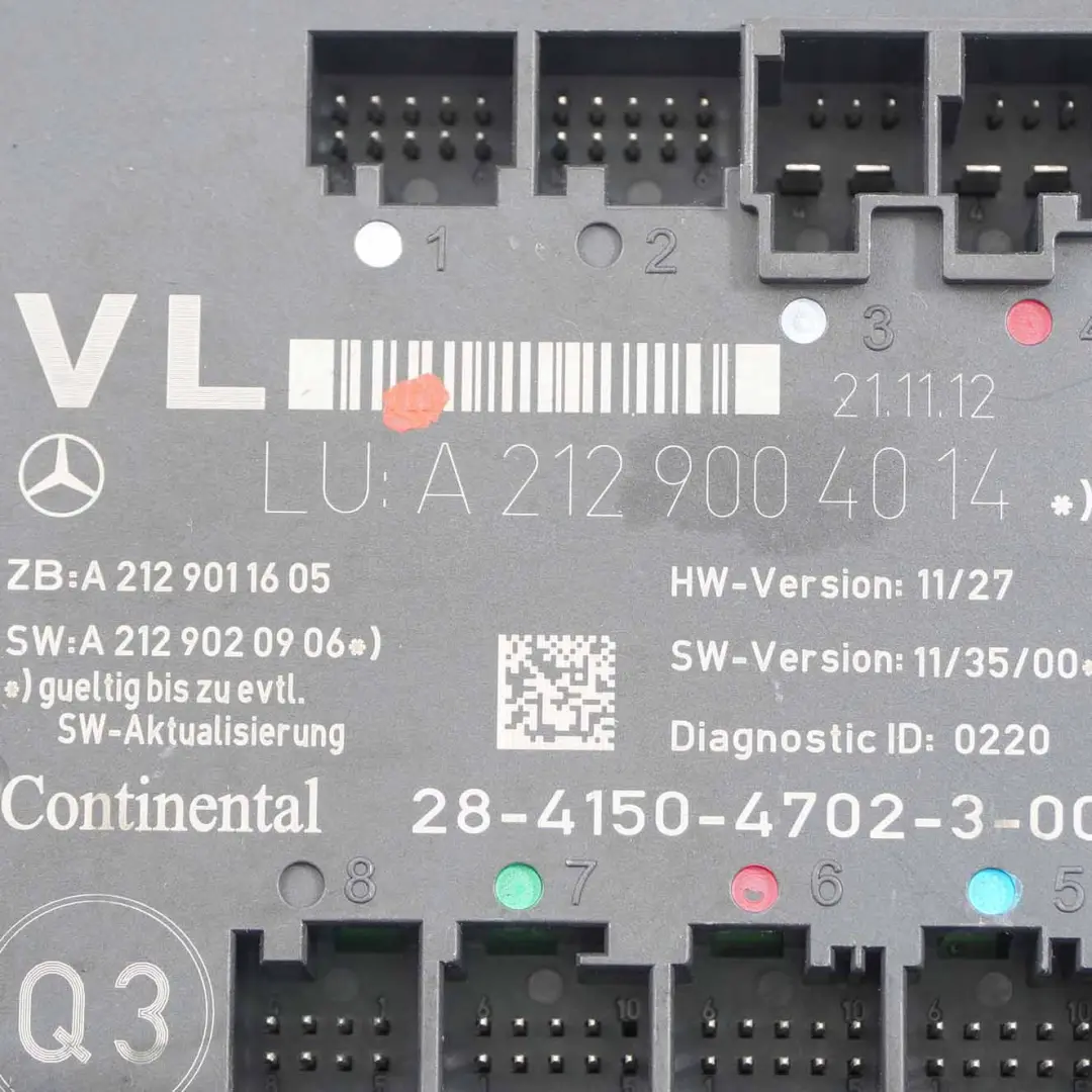  Door Module Mercedes W204 W212 Front Left N/S Control Unit Module - SKU A2129004014 - Part number A2129004014