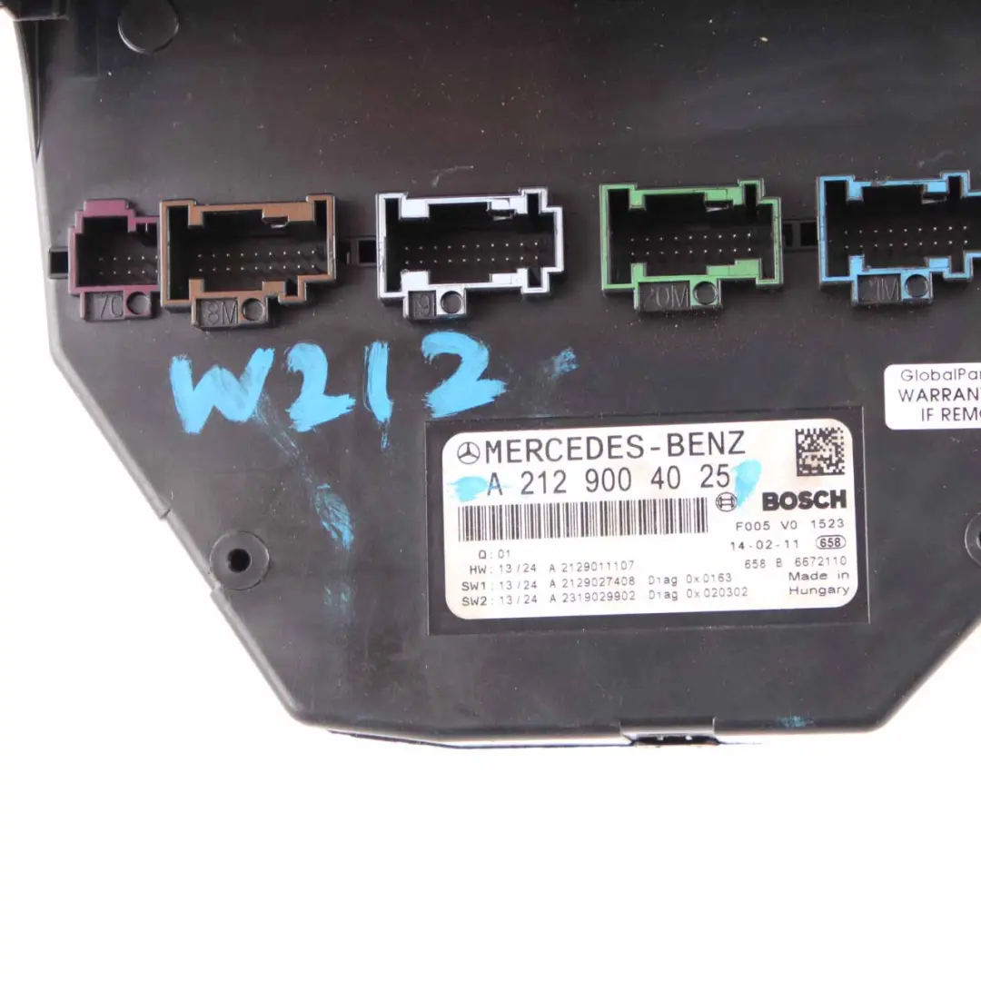 Mercedes W212 Caja de fusibles Relé Unidad de Control Módulo SAM - SKU A2129004025 - Número de pieza A2129004025