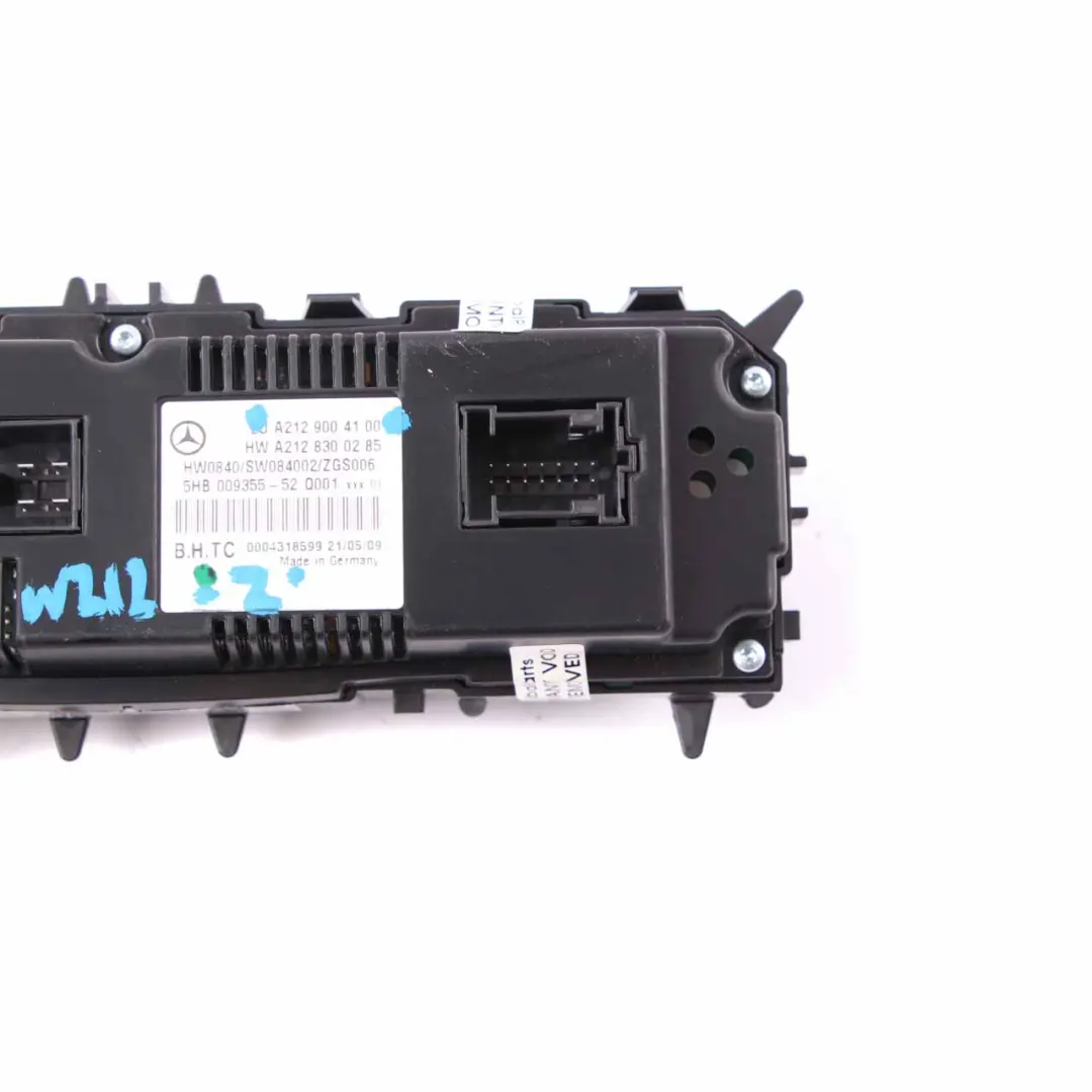 Conditioning Mercedes W212 Control Unit Climate Switch Panel to Air with Part number A2129004100 Air Conditioning Mercedes W212 Control Unit Climate Switch Panel - SKU A2129004100 - Part number A2129004100