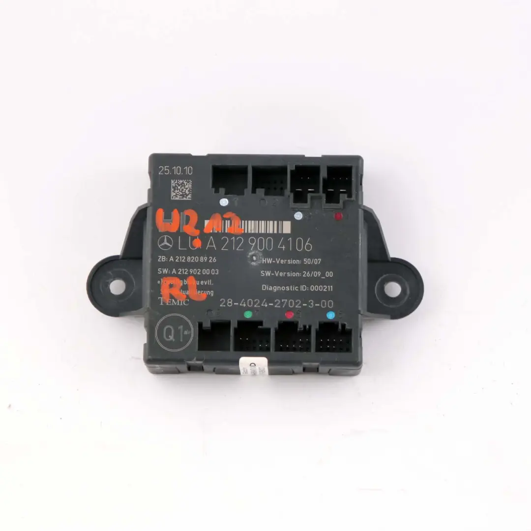 Türmodul Mercedes W212 Hinten Links N/S Steuergerät für mit Teilenummer A2129004106 Türmodul Mercedes W212 Hinten Links N/S Steuergerät - SKU A2129004106 - Teilenummer A2129004106