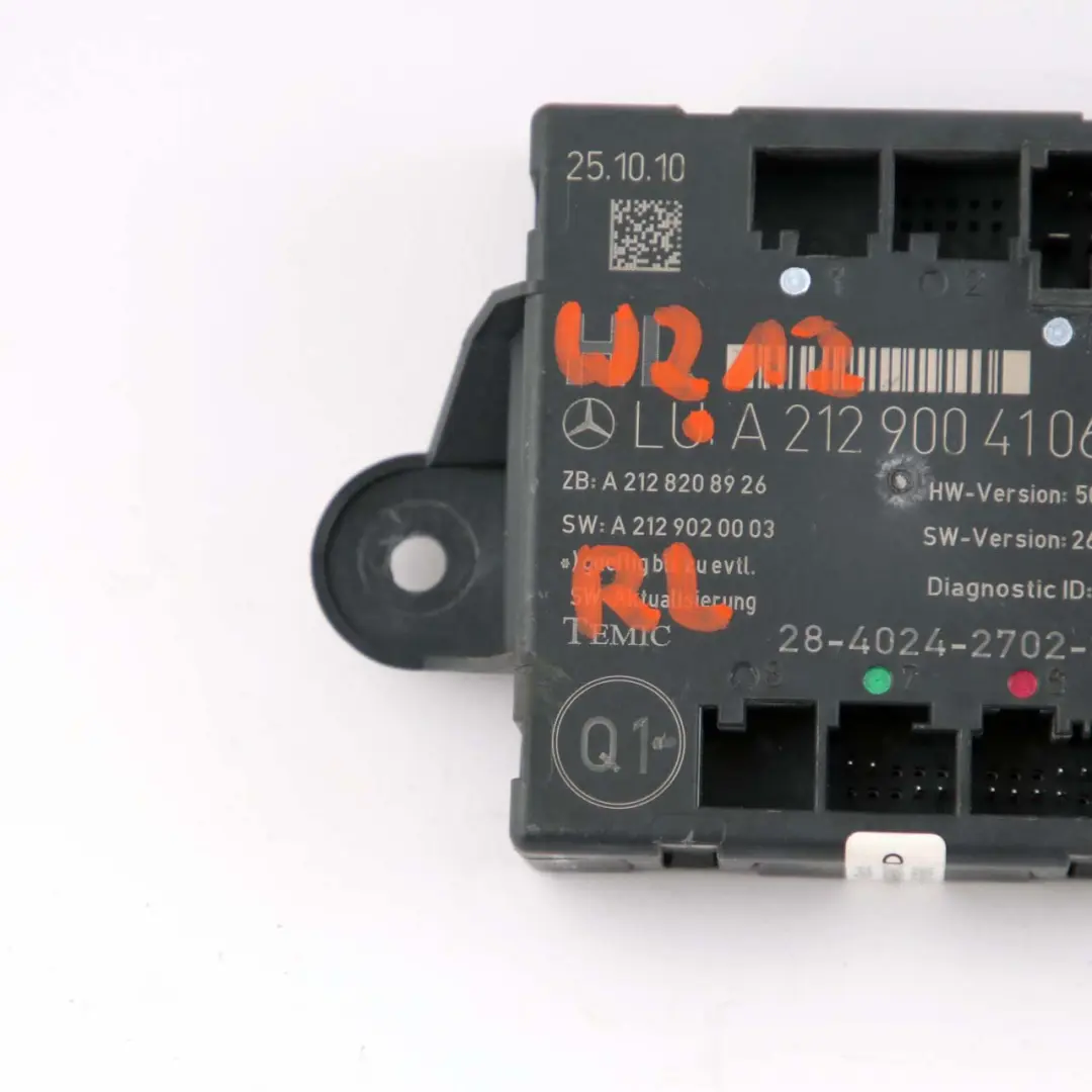  Door Module Mercedes W212 Rear Left N/S Control Unit - SKU A2129004106 - Part number A2129004106