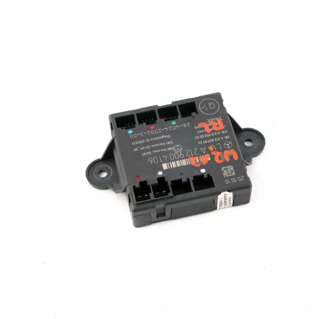  Door Module Mercedes W212 Rear Left N/S Control Unit - SKU A2129004106 - Part number A2129004106