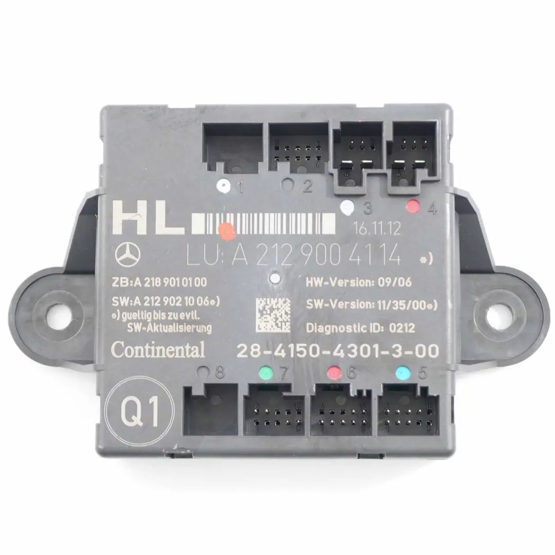  Door Module Mercedes W204 W212 Rear Left N/S Control Unit - SKU A2129004114 - Part number A2129004114