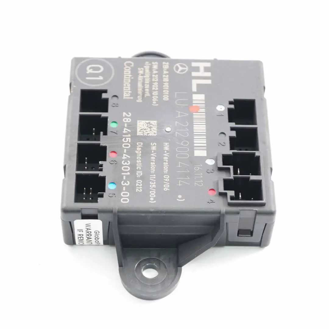  Door Module Mercedes W204 W212 Rear Left N/S Control Unit - SKU A2129004114 - Part number A2129004114
