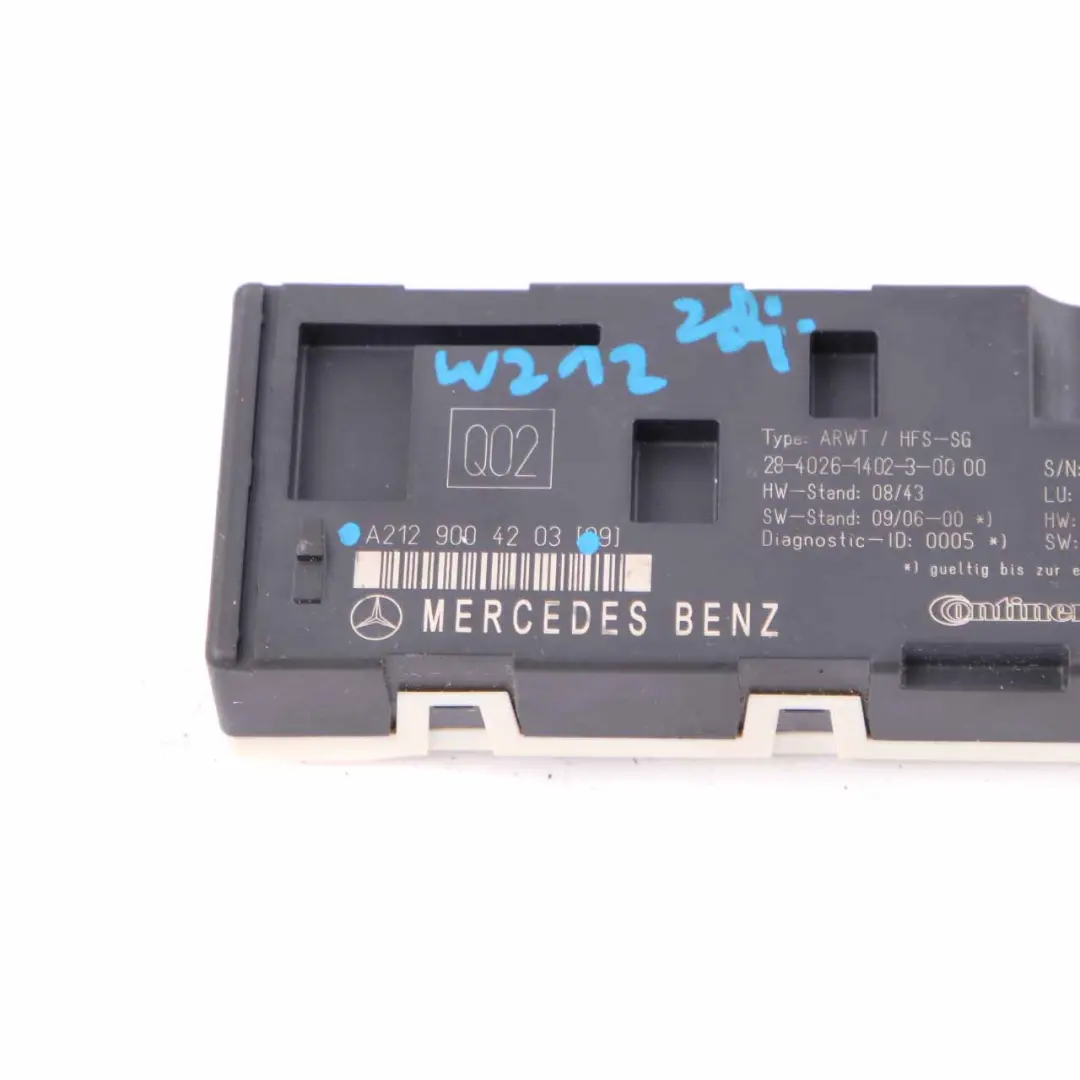 Mercedes W212 Bootlid Control Unit Trunk Lid Module - SKU A2129004203 - Part number A2129004203