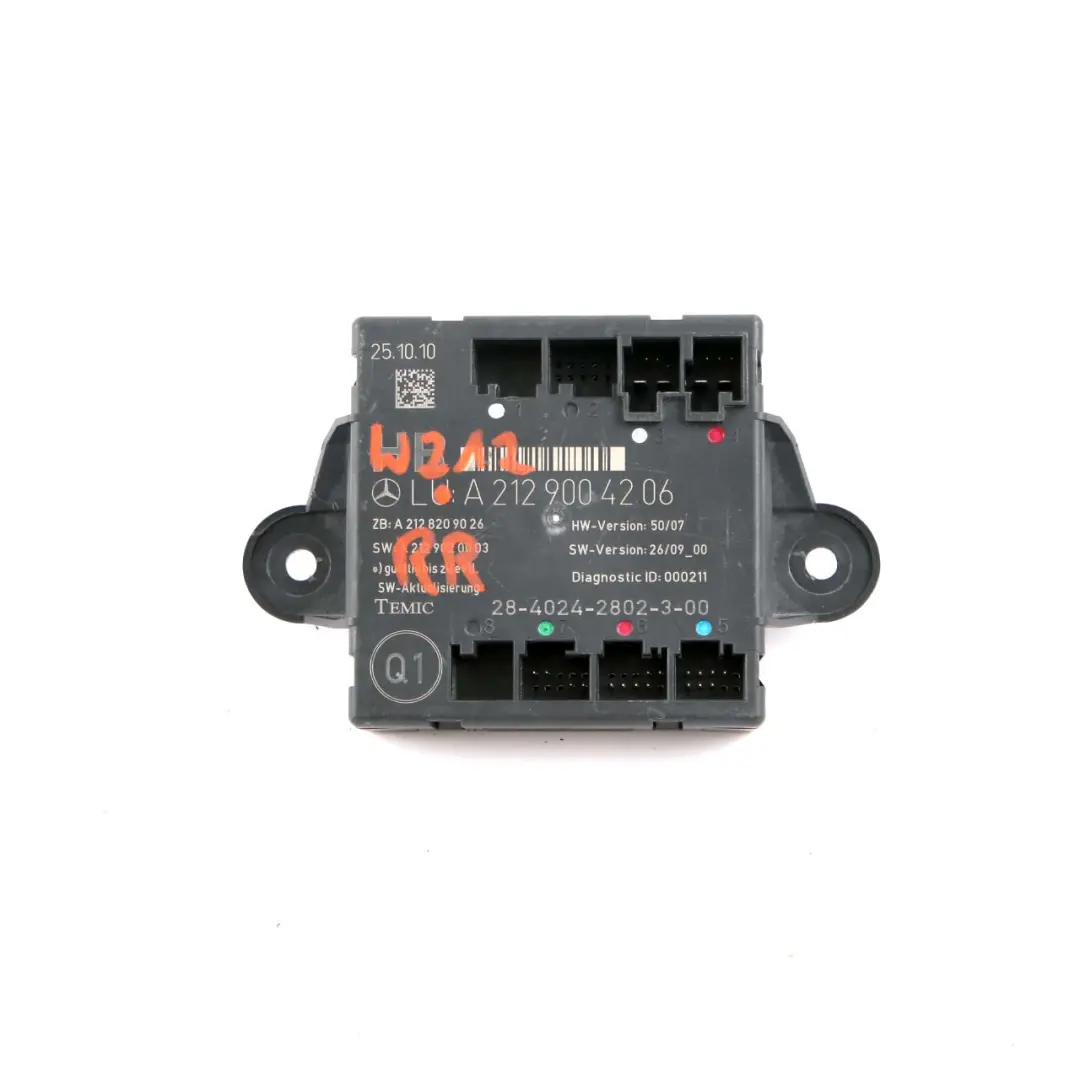 Módulo Puerta Mercedes W212 Trasera Derecha O/S Unidad De Control para con número de pieza A2129004206 Módulo Puerta Mercedes W212 Trasera Derecha O/S Unidad De Control - SKU A2129004206 - Número de pieza A2129004206