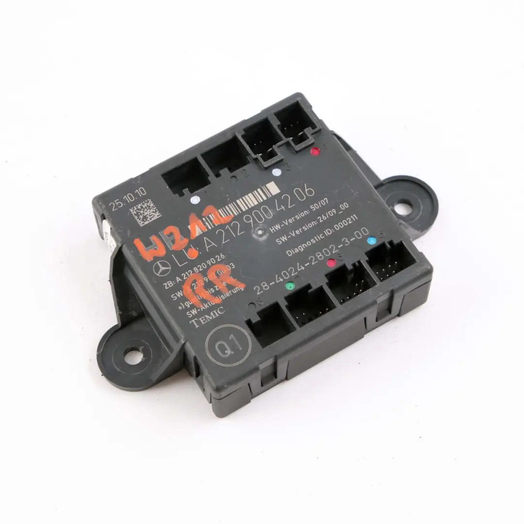 Module Porte Mercedes W212 Arrière Droit Unité De Contrôle O/S pour à propos du numéro de pièce A2129004206 Module Porte Mercedes W212 Arrière Droit Unité De Contrôle O/S - SKU A2129004206 - Numéro de pièce A2129004206