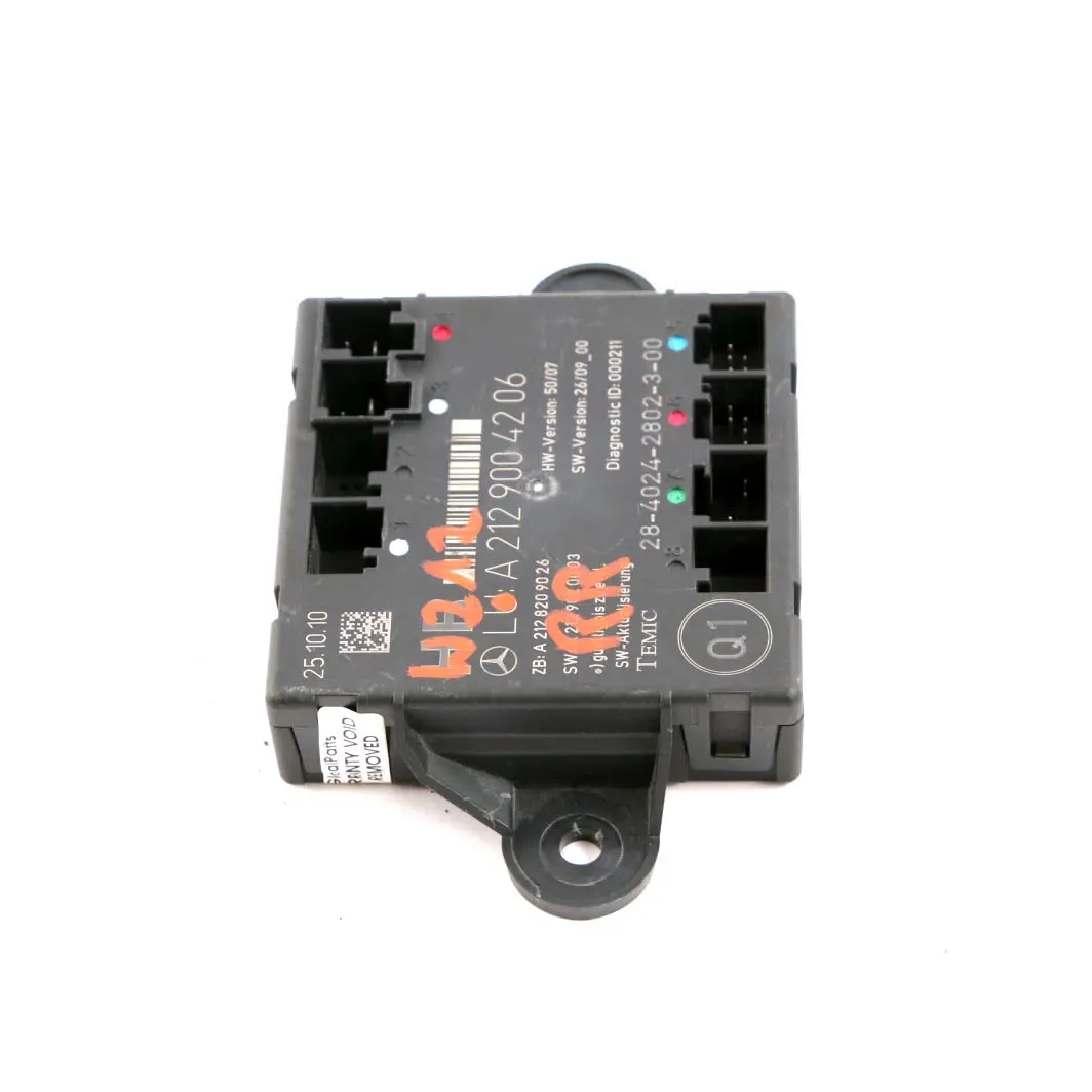  Módulo Puerta Mercedes W212 Trasera Derecha O/S Unidad De Control - SKU A2129004206 - Número de pieza A2129004206