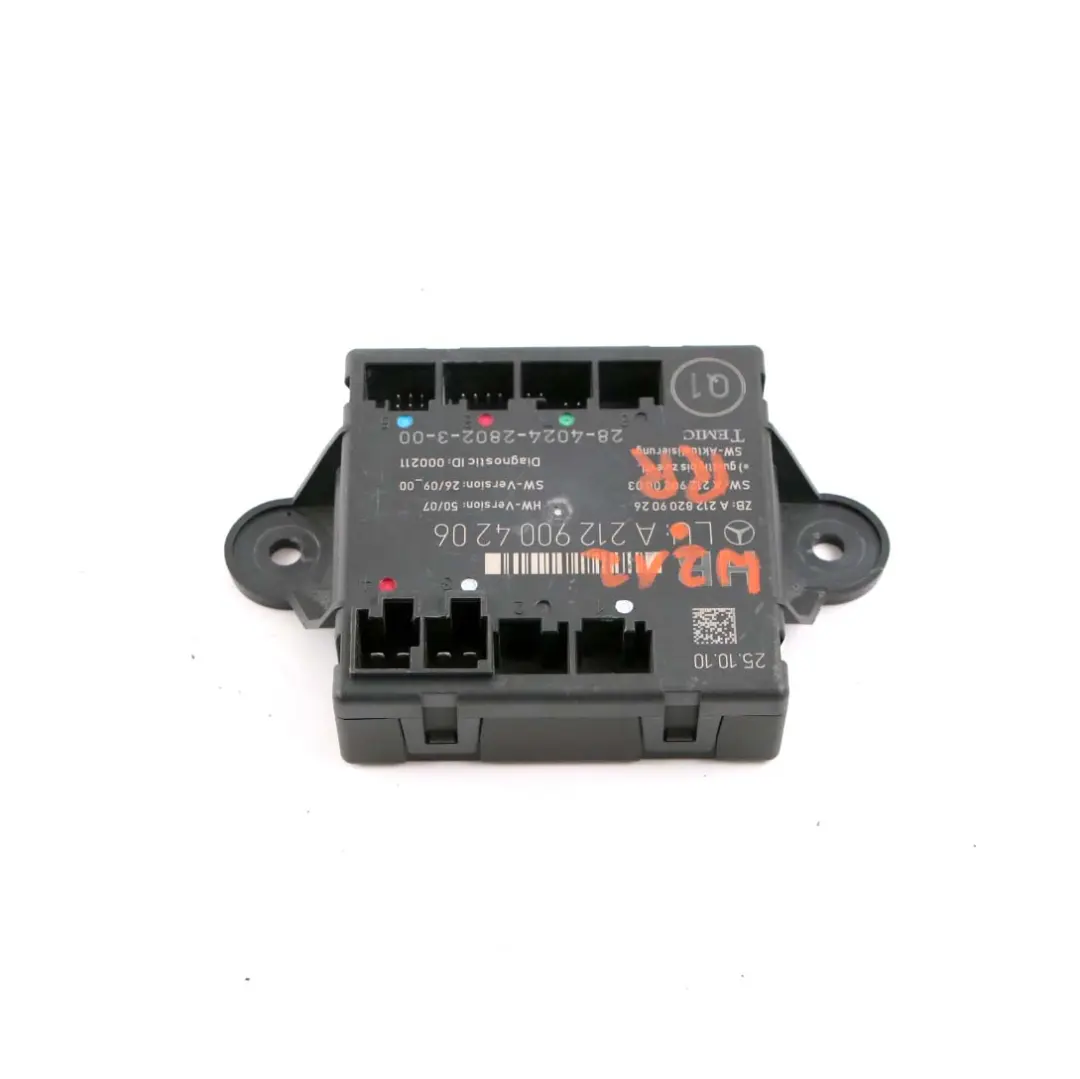  Módulo Puerta Mercedes W212 Trasera Derecha O/S Unidad De Control - SKU A2129004206 - Número de pieza A2129004206
