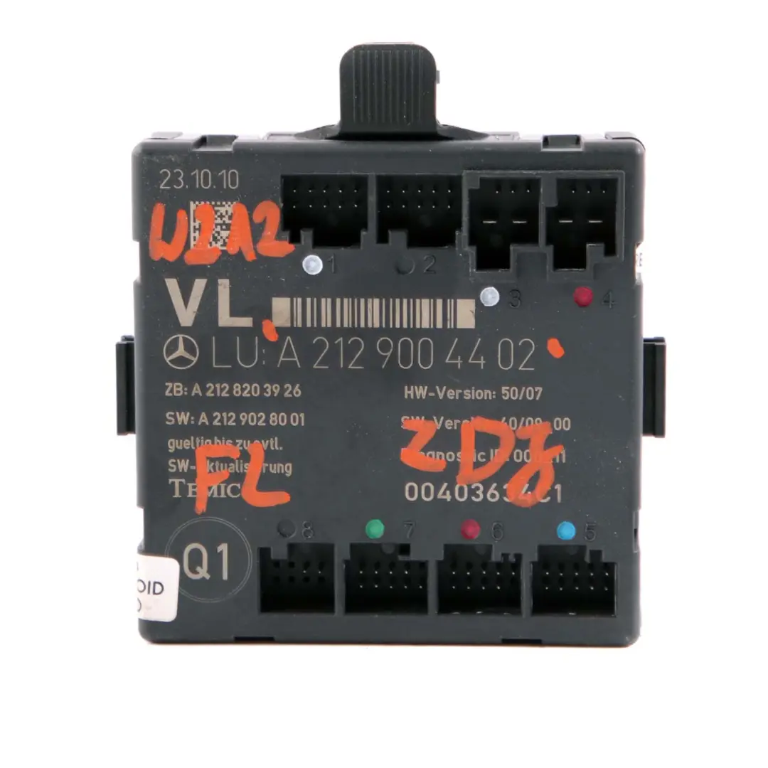 Modulo Porta Mercedes W212 Classe Anteriore Sinistra Unità Controllo per con numero di parte A2129004402 Modulo Porta Mercedes W212 Classe Anteriore Sinistra Unità Controllo - SKU A2129004402 - Numero di parte A2129004402