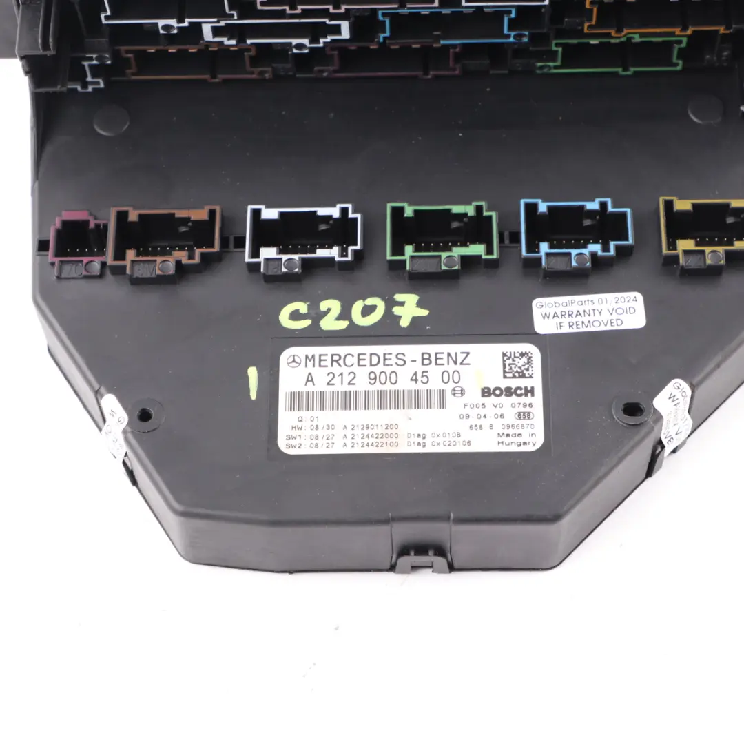 Boîtier De Fusibles Et Relais De Commande SAM pour Mercedes C207 W212 à propos du numéro de pièce A2129004500 Mercedes C207 W212 Boîtier De Fusibles Et Relais De Commande SAM - SKU A2129004500 - Numéro de pièce A2129004500