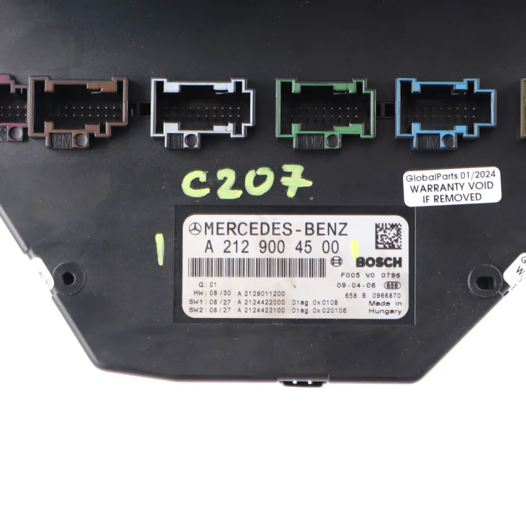 Fuse Box Relay Control Unit SAM Module to Mercedes C207 W212 with Part number A2129004500 Mercedes C207 W212 Fuse Box Relay Control Unit SAM Module - SKU A2129004500 - Part number A2129004500