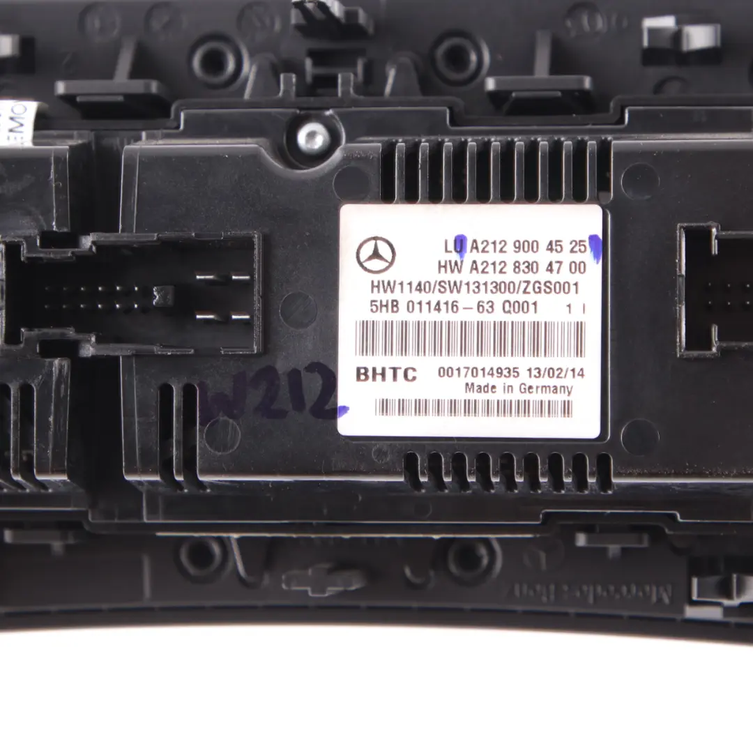 Mercedes W212 A/C Air Con Climate Heater Control Unit Switch Panel - SKU A2129004525 - Part number A2129004525