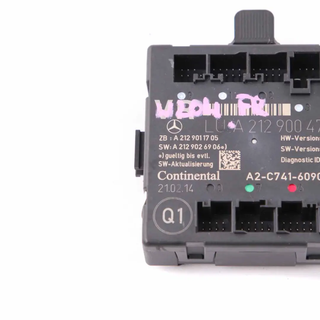 Door Module Mercedes W212 Front Right Control Unit Module to with Part number A2129004718 Door Module Mercedes W212 Front Right Control Unit Module - SKU A2129004718 - Part number A2129004718