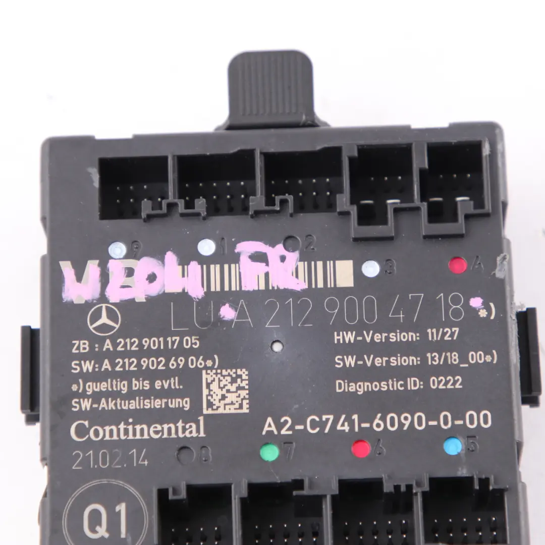  Modulo porta Mercedes W212 Modulo unità controllo anteriore destra - SKU A2129004718 - Numero di parte A2129004718