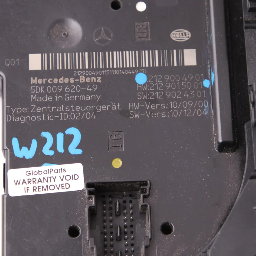  Fuse Box Mercedes W212 Rear SAM Relay Control Unit Module - SKU A2129004901 - Part number A2129004901