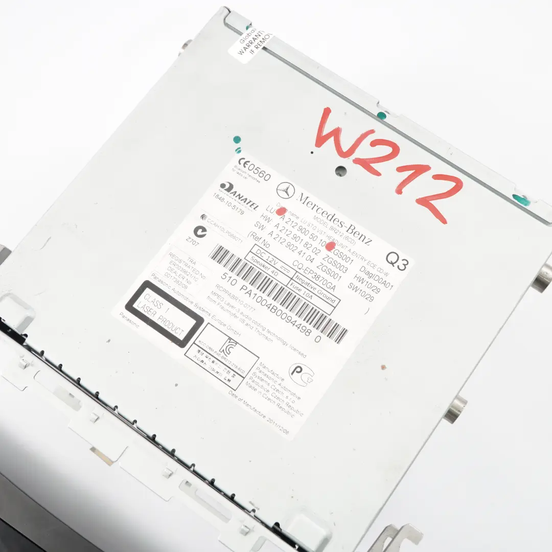 Audio 20 Radio CD do Mercedes W212 o numerze A2129005010 Mercedes W212 Audio 20 Radio CD - SKU A2129005010 - Numer Części A2129005010