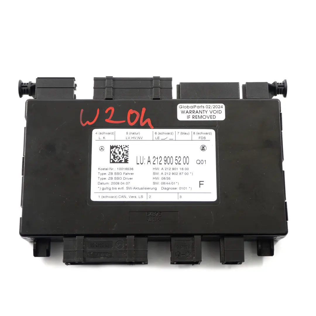Seat Module Mercedes W204 W212 Memory Control Unit Driver's Side - SKU A2129005200 - Part number A2129005200