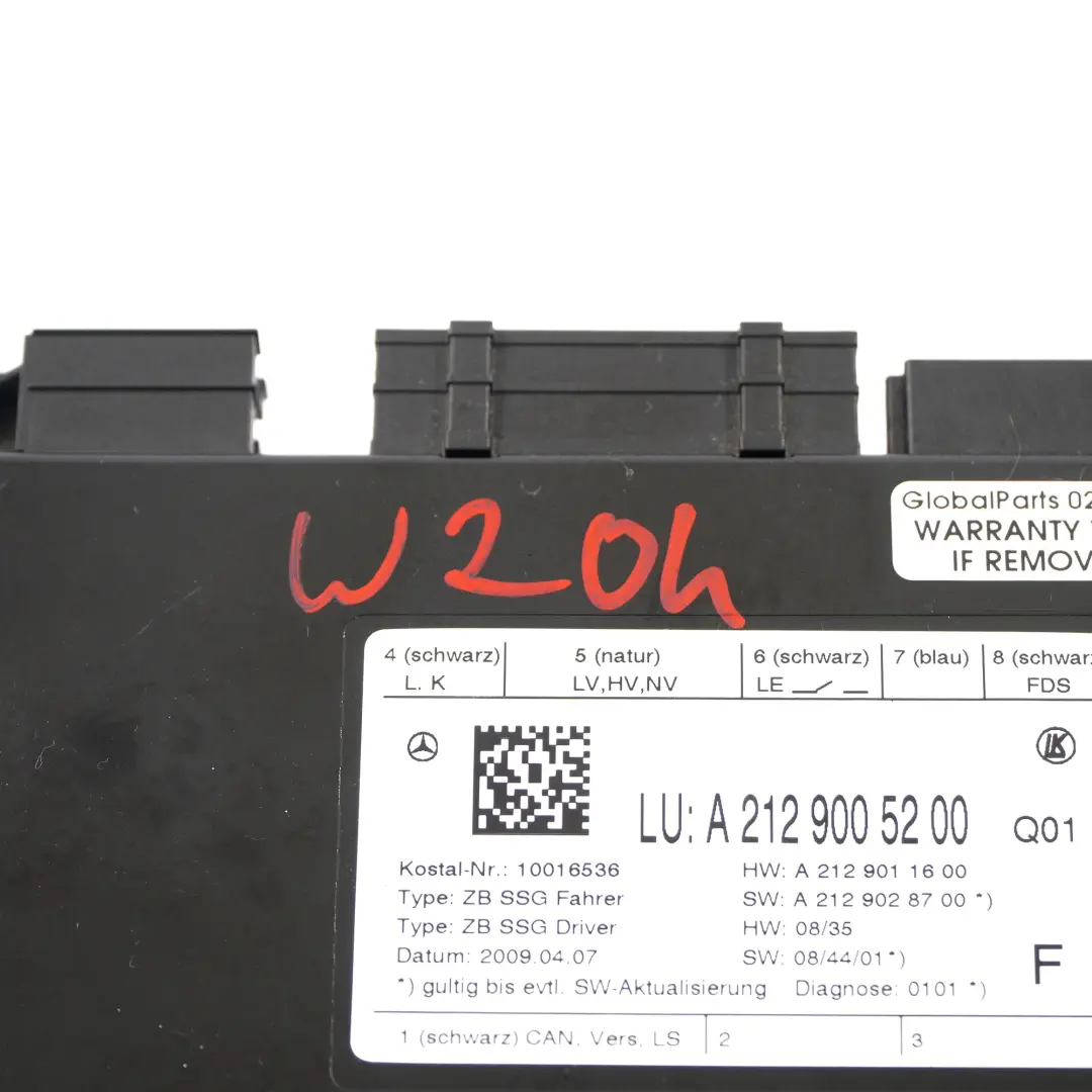 Module Mercedes W204 W212 Memory Control Unit Driver's Side to Seat with Part number A2129005200 Seat Module Mercedes W204 W212 Memory Control Unit Driver's Side - SKU A2129005200 - Part number A2129005200