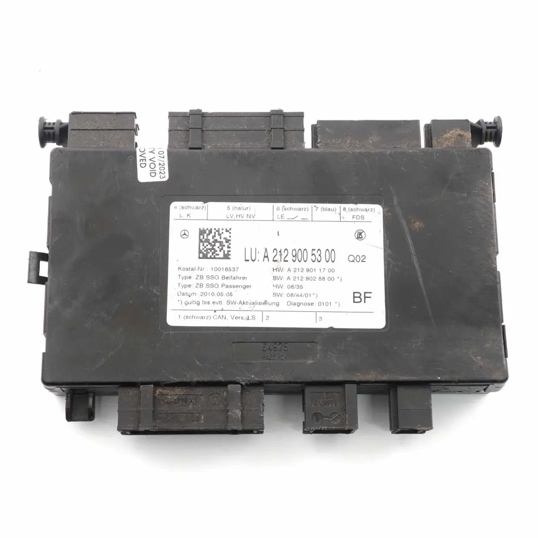 Seat Module Mercedes W204 W212 Control Unit Front Left Right N/O/S - SKU A2129005300 - Part number A2129005300