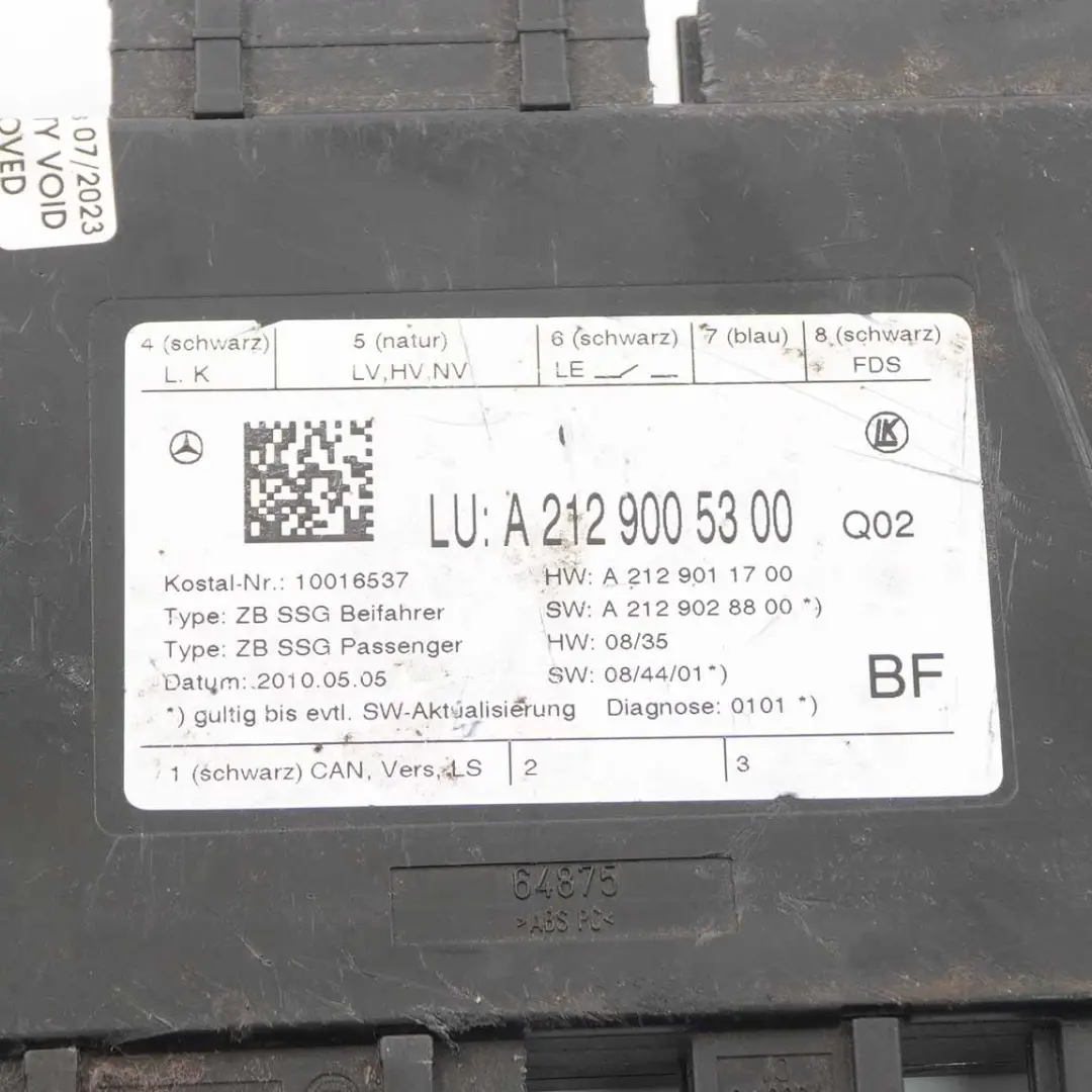  Modulo sedile Mercedes W204 W212 Unità anteriore sinistra destra - SKU A2129005300 - Numero di parte A2129005300