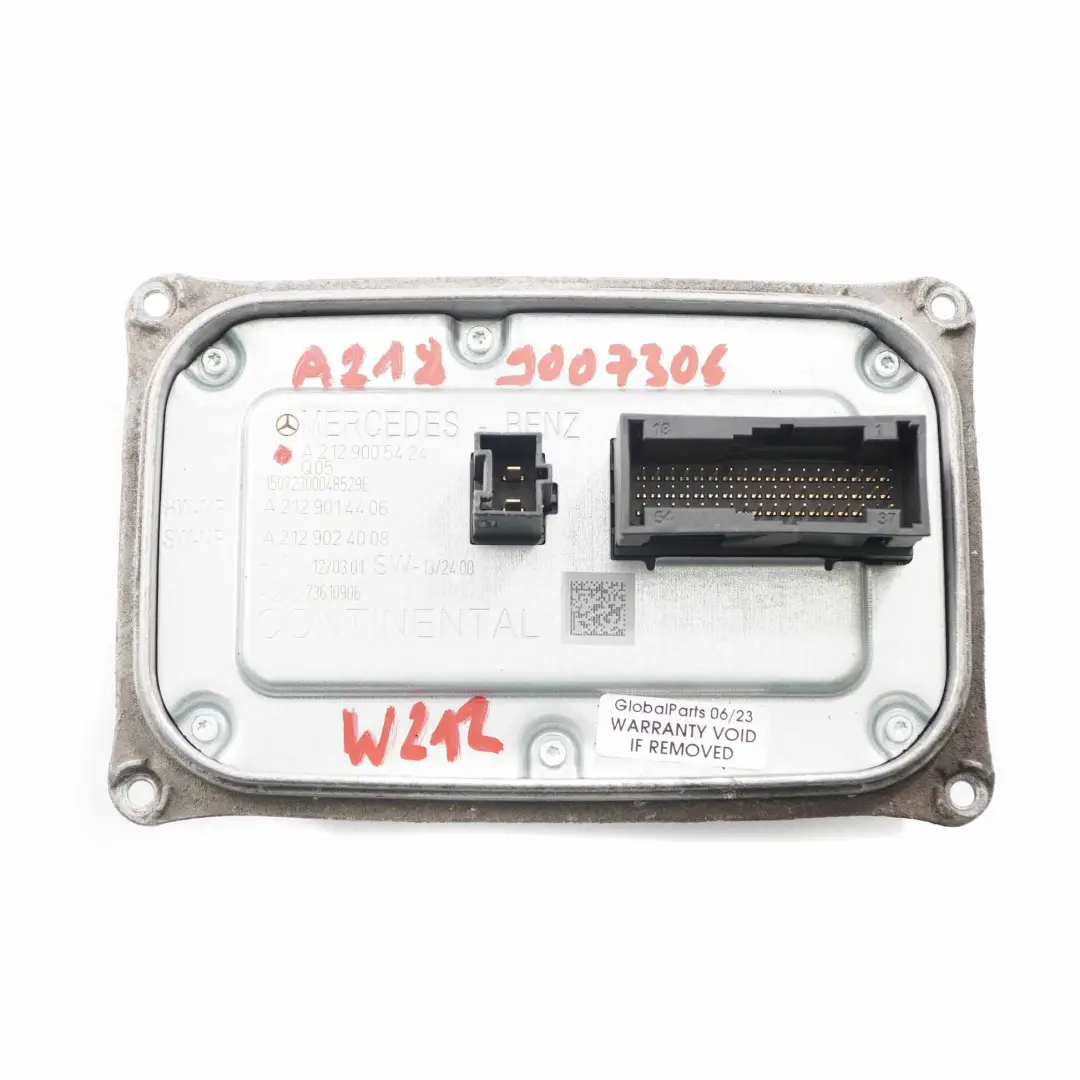 Headlight Module Mercedes W207 W212 Ballast LED Control Unit Front to with Part number A2129005424 Headlight Module Mercedes W207 W212 Ballast LED Control Unit Front - SKU A2129005424 - Part number A2129005424