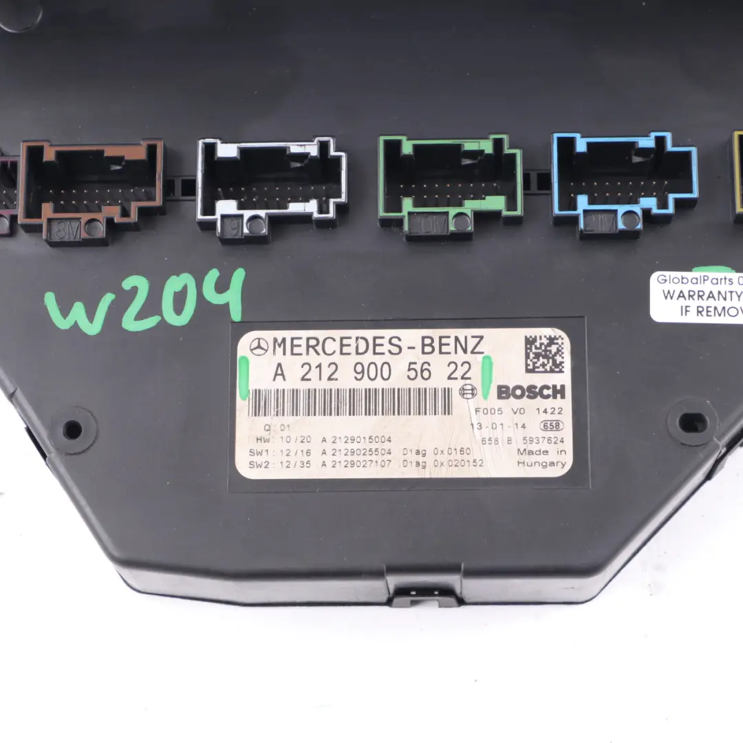 Sicherungskasten Vorne Relais Steuergerät SAM Modul für Mercedes W204 mit Teilenummer A2129005622 Mercedes W204 Sicherungskasten Vorne Relais Steuergerät SAM Modul - SKU A2129005622 - Teilenummer A2129005622