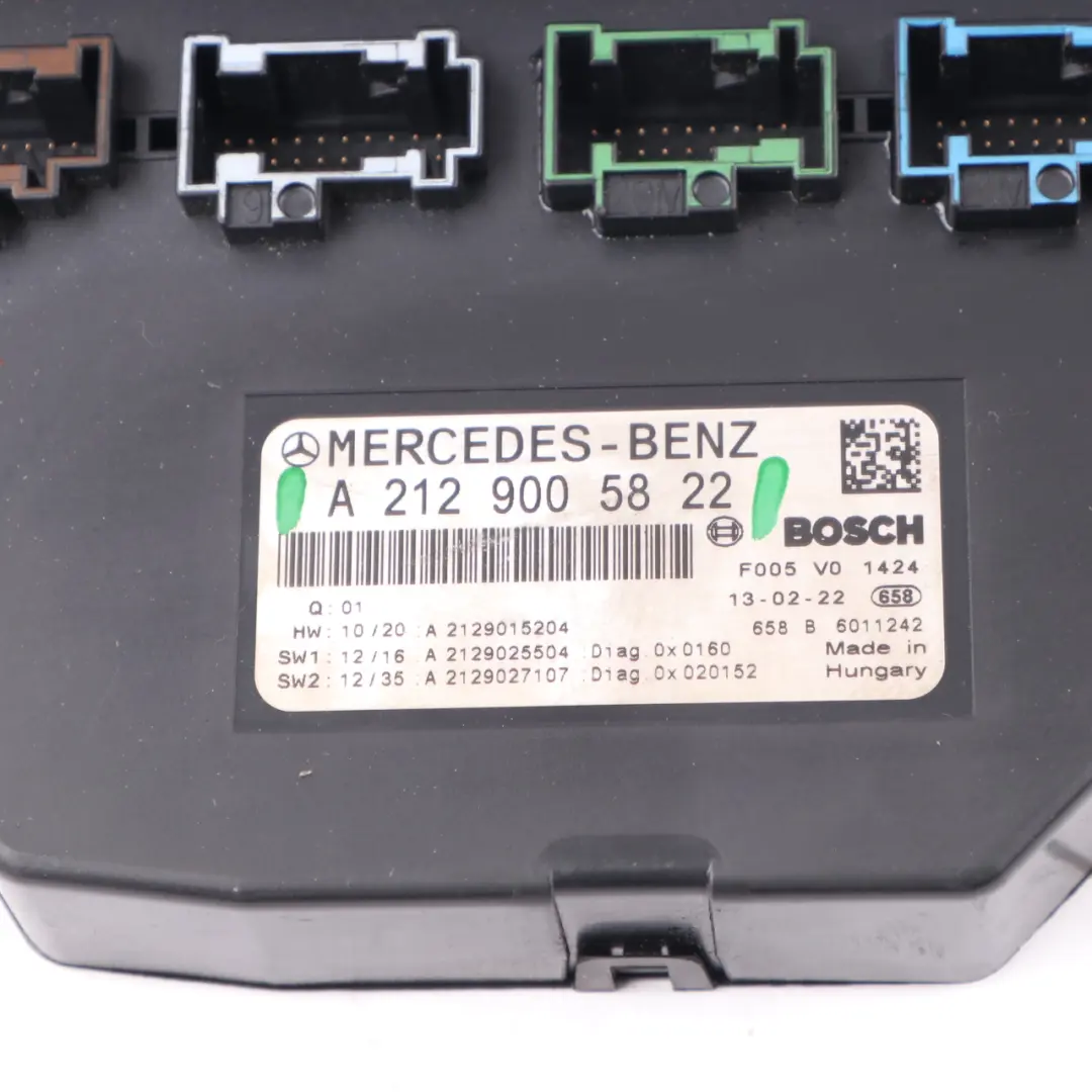  Fuse Box Mercedes W204 Front SAM SRB Module Fuse Relay Box Unit - SKU A2129005822 - Part number A2129005822