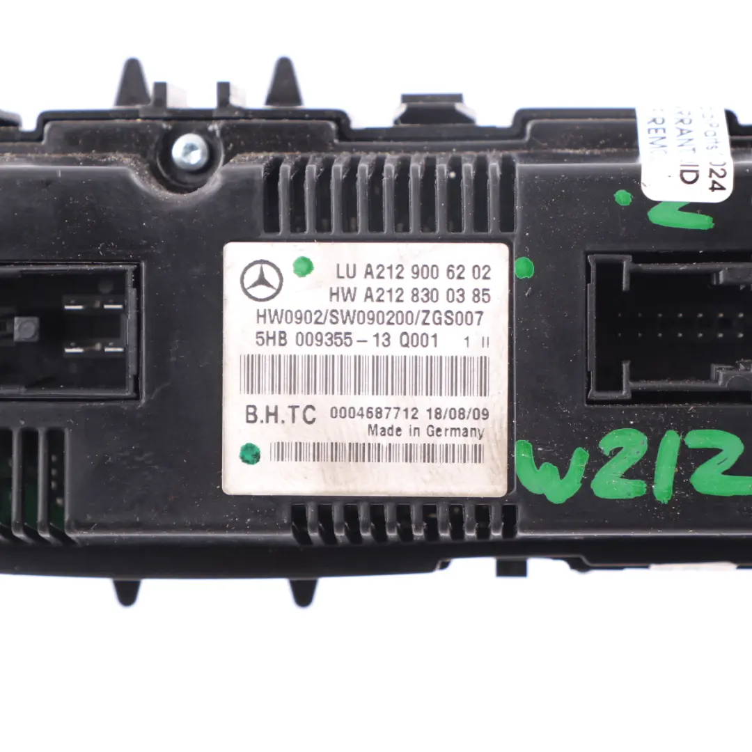 Conditioning Panel Mercedes C207 W212 Climate Control Switch to Air with Part number A2129006202 Air Conditioning Panel Mercedes C207 W212 Climate Control Switch - SKU A2129006202 - Part number A2129006202