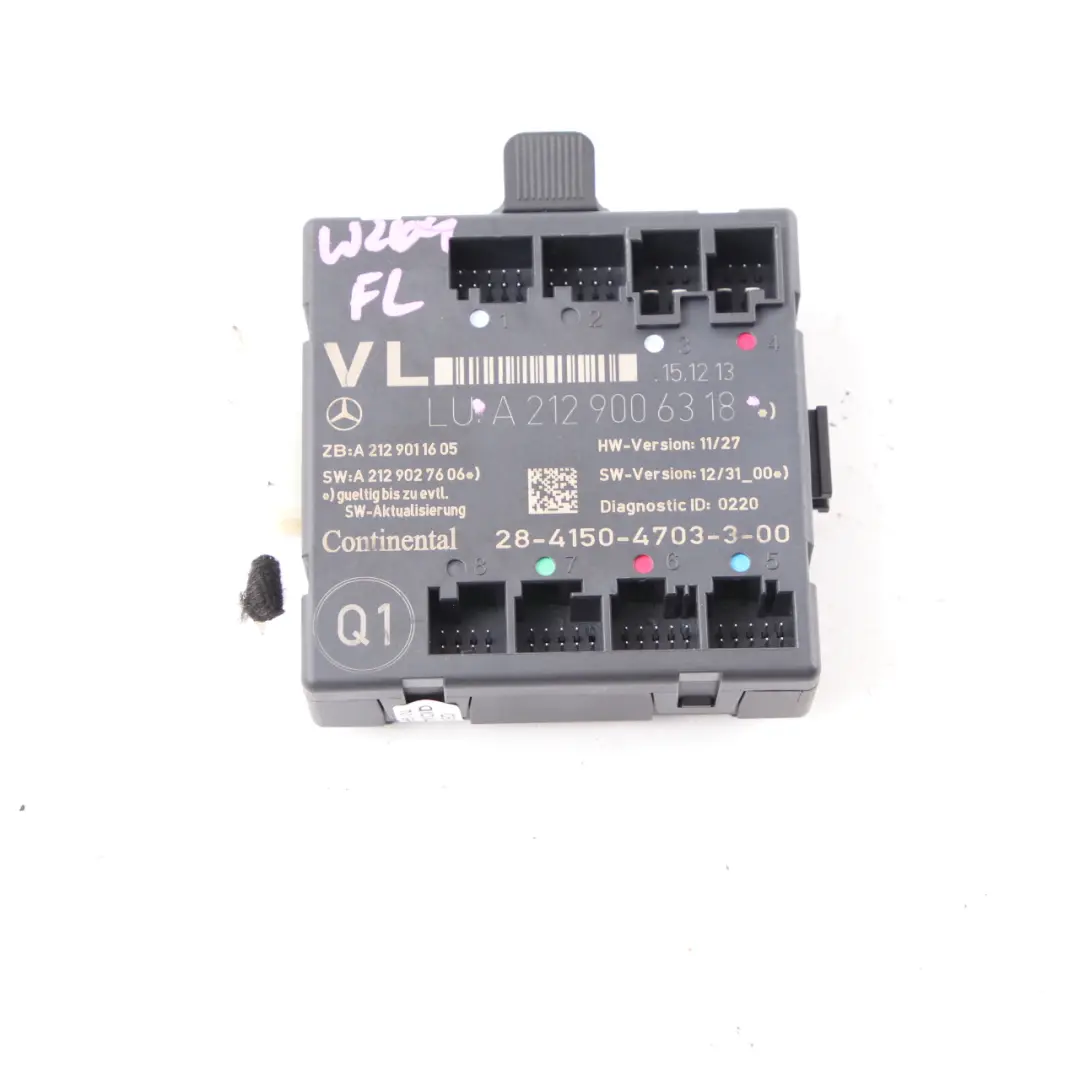 Modulo porta anteriore sinistro unità controllo per Mercedes W204 W212 con numero di parte A2129006318 Mercedes W204 W212 Modulo porta anteriore sinistro unità controllo - SKU A2129006318 - Numero di parte A2129006318