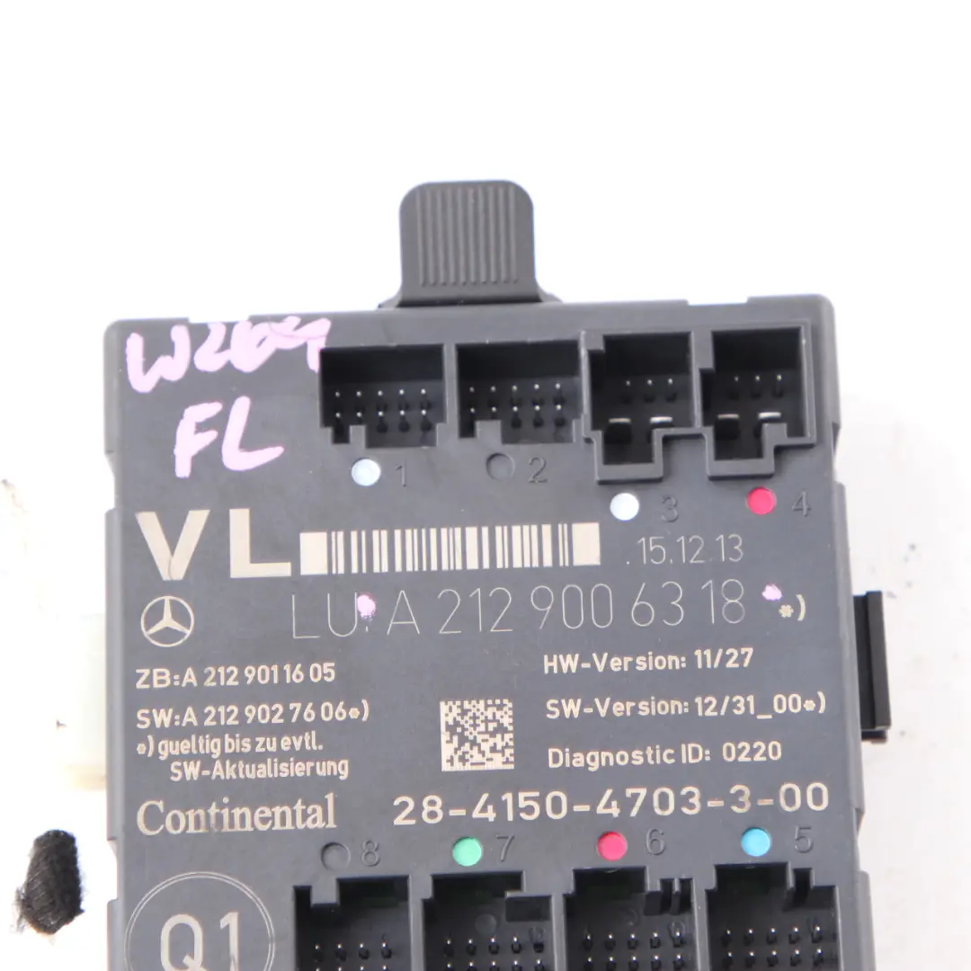 Door Module Mercedes W204 W212 Front Left N/S Control Unit Module to with Part number A2129006318 Door Module Mercedes W204 W212 Front Left N/S Control Unit Module - SKU A2129006318 - Part number A2129006318