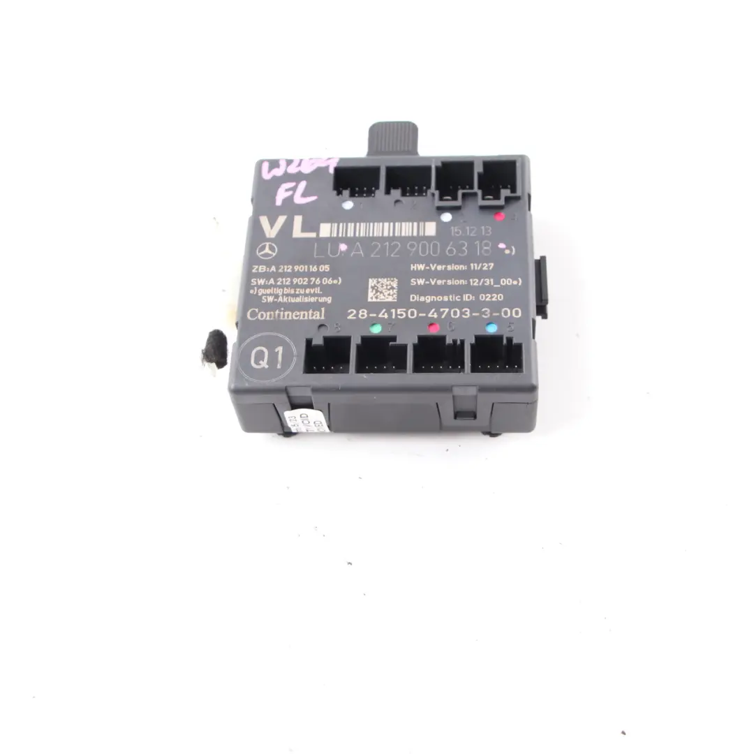 Door Module Mercedes W204 W212 Front Left N/S Control Unit Module to with Part number A2129006318 Door Module Mercedes W204 W212 Front Left N/S Control Unit Module - SKU A2129006318 - Part number A2129006318