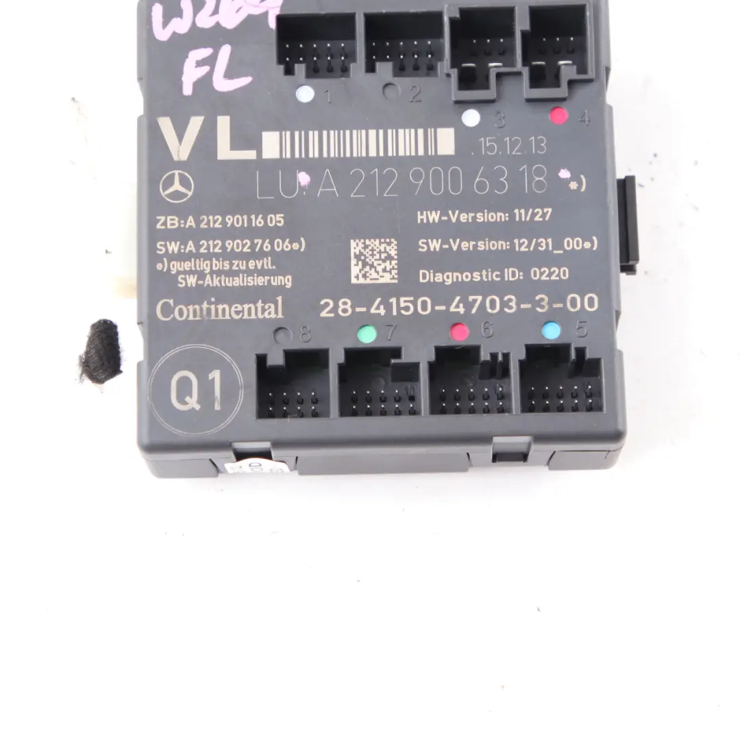 Mercedes W204 W212 Módulo puerta unidad control delantero izquierdo - SKU A2129006318 - Número de pieza A2129006318