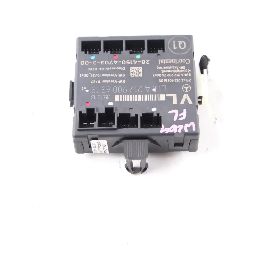 Modulo porta anteriore sinistro unità controllo per Mercedes W204 W212 con numero di parte A2129006318 Mercedes W204 W212 Modulo porta anteriore sinistro unità controllo - SKU A2129006318 - Numero di parte A2129006318