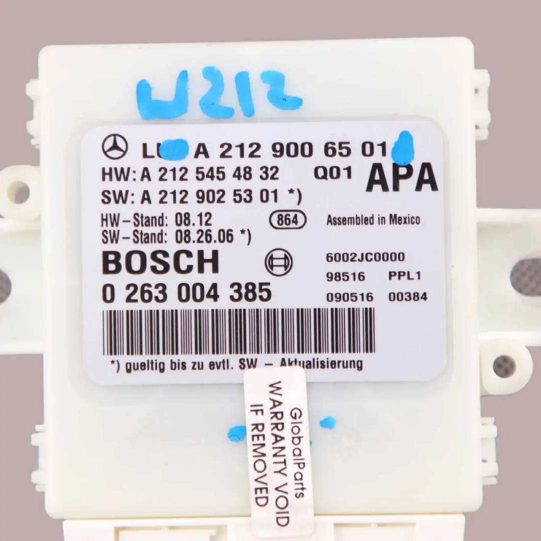 Modulo Sensore Controllo Della Distanza Parcheggio PDC per Mercedes W212 con numero di parte A2129006501 Mercedes W212 Modulo Sensore Controllo Della Distanza Parcheggio PDC - SKU A2129006501 - Numero di parte A2129006501