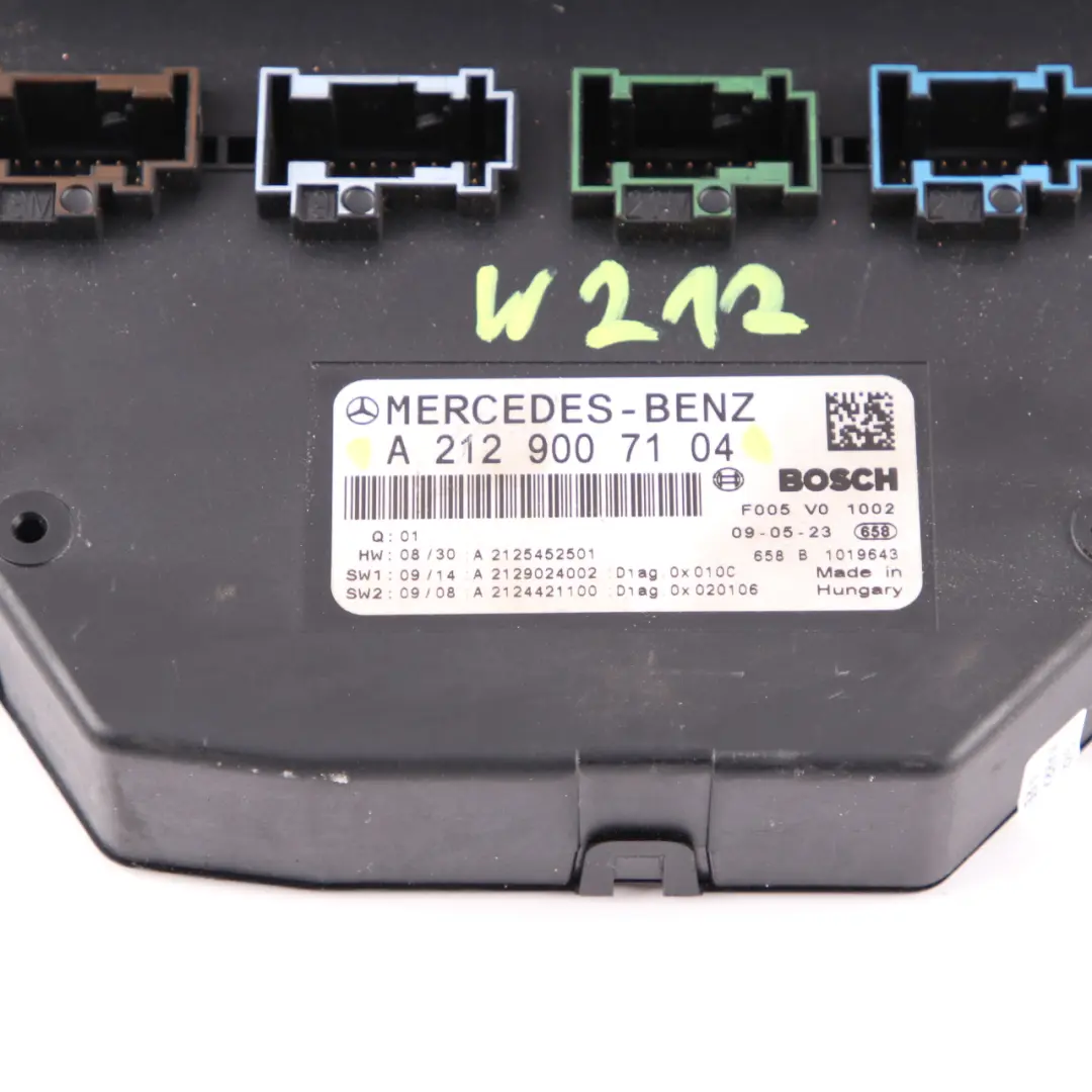 Mercedes W212 SAM Modul Steuergerät Elektrischer Sicherungskasten Einheit - SKU A2129007104 - Teilenummer A2129007104