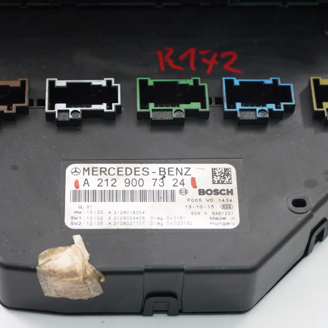 benzina M271 Scatola dei fusibili Modulo di controllo relè SAM per Mercedes SLK R171 con numero di parte A2129007324 Mercedes SLK R171 benzina M271 Scatola dei fusibili Modulo di controllo relè SAM - SKU A2129007324 - Numero di parte A2129007324